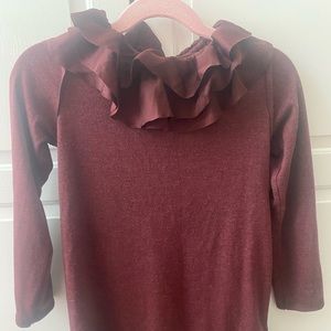 Burgundy toddler dress